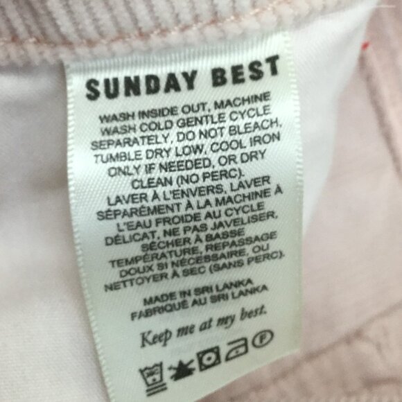 Aritzia Sunday Best High Rise Light Pink Corduroy Jean 2 - Picture 9 of 10